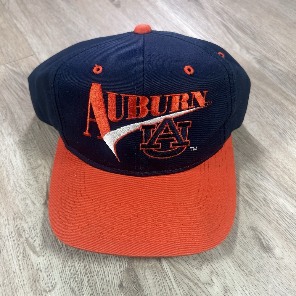 VTG Auburn Tigers Snapback Hat College Youngan Signatures Navy Blue Cap